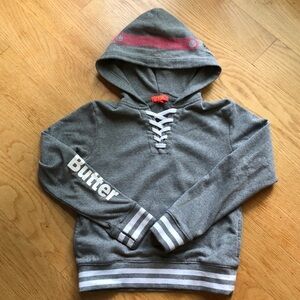 Butter Gray Hoodie Sweatshirt Girls Size 8/10 in GUC